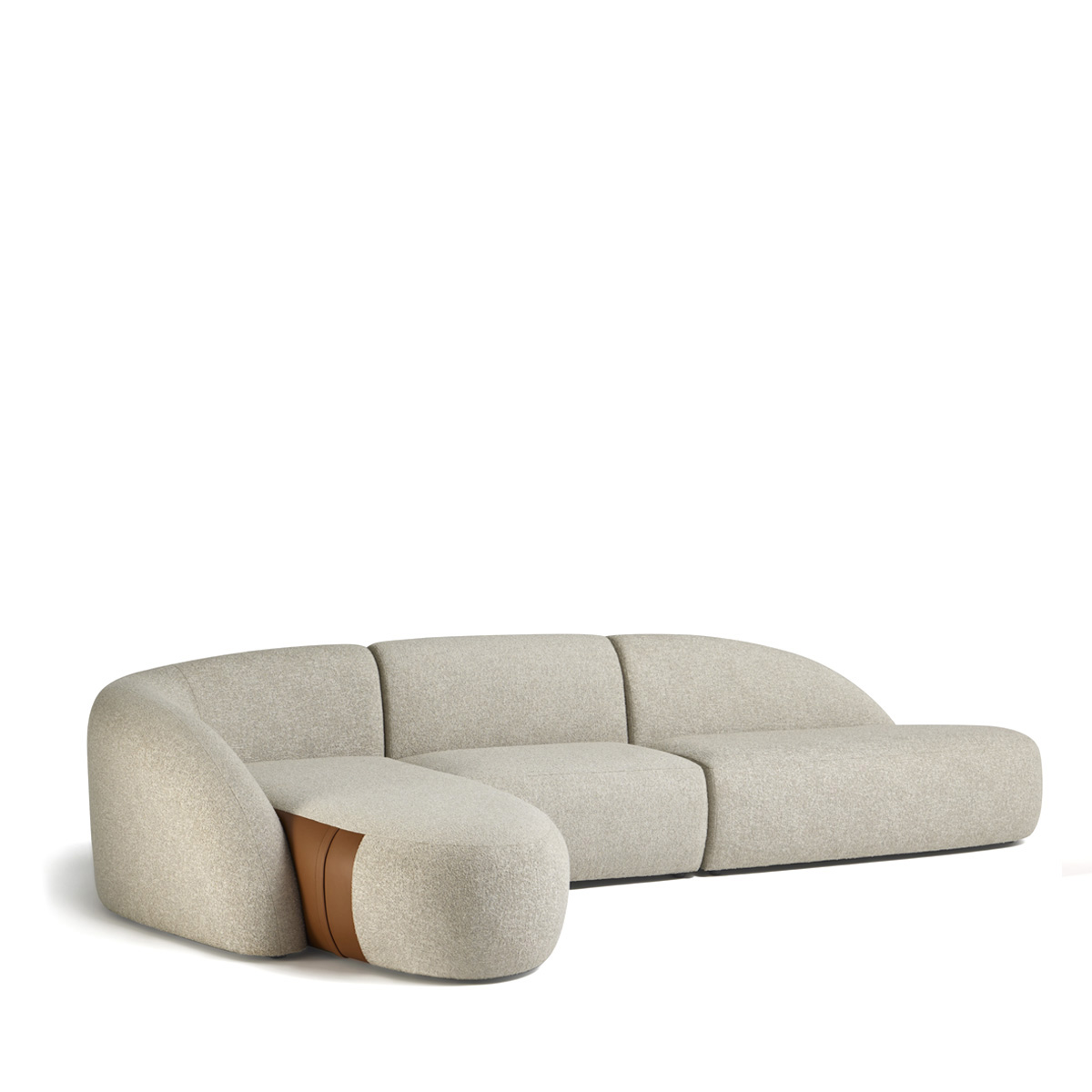 Sofa con chaise longue Beluga Belt