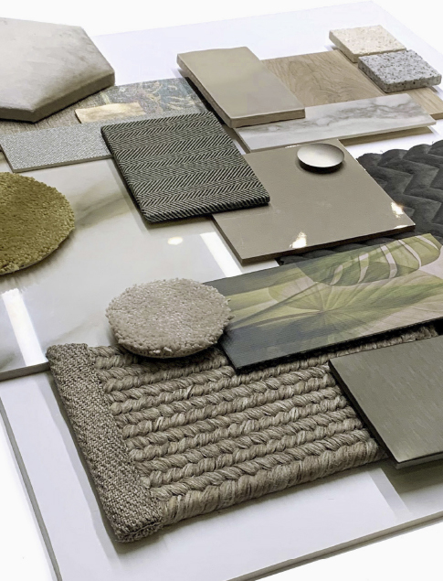 Selection of high quality materials for the manufacture of furniture.