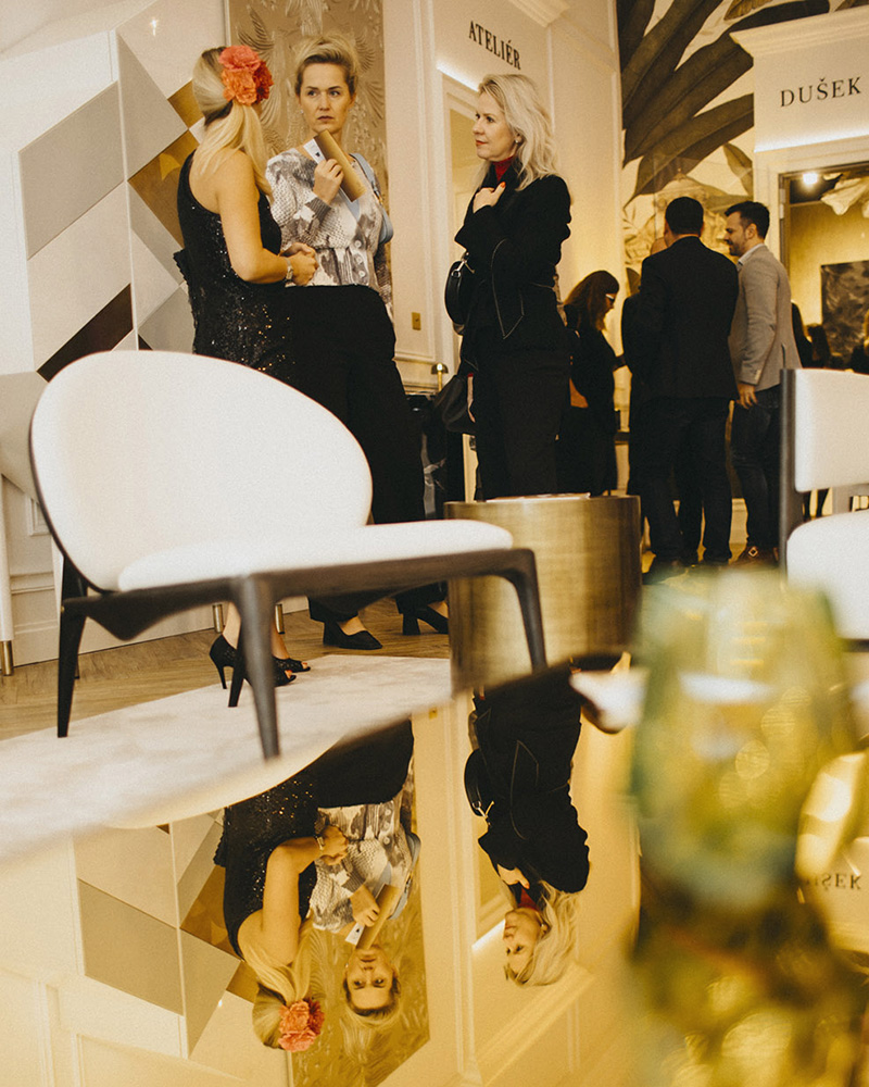 Stylish decor and memorable celebration at the grand opening of the Colección Alexandra and Dusek store in Prague